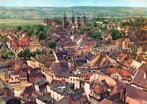 AK / Ansichtskarte Naumburg_Saale Stadtbild mit Dom Fliegeraufnahme Naumburg_Saale