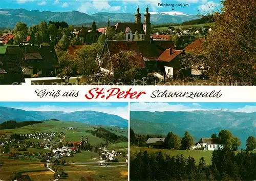 St_Peter_Schwarzwald Panorama Barockkirche Fliegeraufnahme Haus Lindenberg St_Peter_Schwarzwald