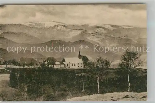 AK / Ansichtskarte St_Peter_Schwarzwald Haus Lindenberg Kurhaus und Wallfahrtskirche St_Peter_Schwarzwald