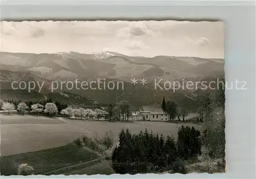 AK / Ansichtskarte St_Peter_Schwarzwald Haus Lindenberg Kurhaus und Wallfahrtskirche St_Peter_Schwarzwald