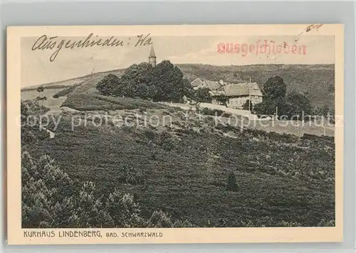 AK / Ansichtskarte St_Peter_Schwarzwald Kurhaus Lindenberg St_Peter_Schwarzwald