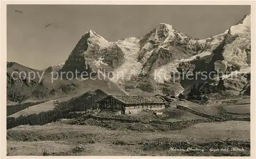 AK / Ansichtskarte Muerren_BE Oberberg Eiger Moench Muerren_BE