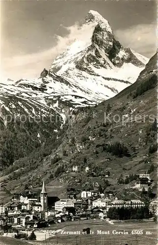 AK / Ansichtskarte Zermatt_VS et le Mont Cervin Matterhorn Zermatt_VS