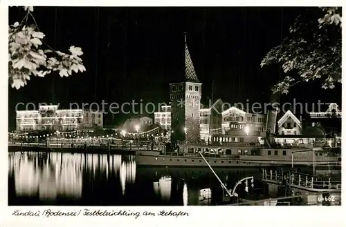 AK / Ansichtskarte Dampfer_Seitenrad Bavaria Lindau Bodensee Seehafen Dampfer Seitenrad