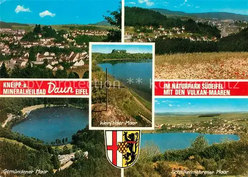 AK / Ansichtskarte Daun_Eifel Panorama Gemuendener Maar Schalkenmehrener Maar Daun_Eifel