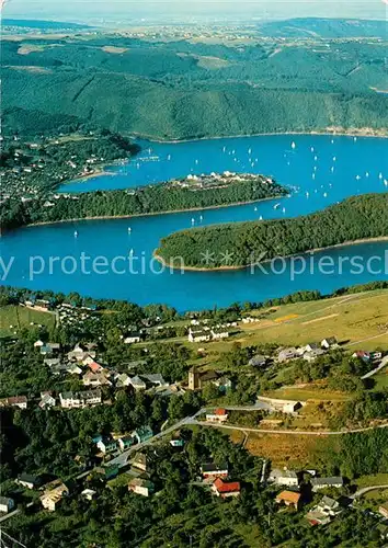 AK / Ansichtskarte Rurberg An der Rurtalsperre Schwammenauel Fliegeraufnahme Rurberg