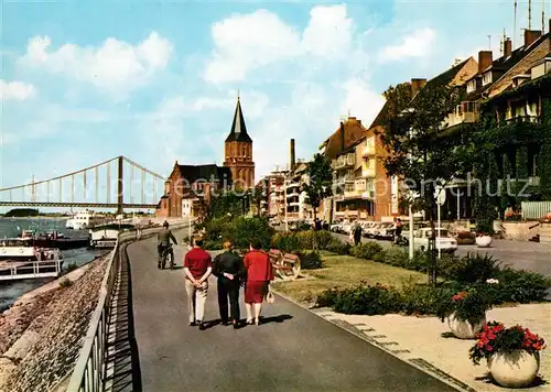 AK / Ansichtskarte Emmerich_Rhein Rheinpromenade Kirche Emmerich Rhein