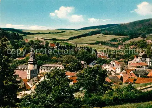 AK / Ansichtskarte Bad_Salzschlirf Panorama Kirche Bad_Salzschlirf