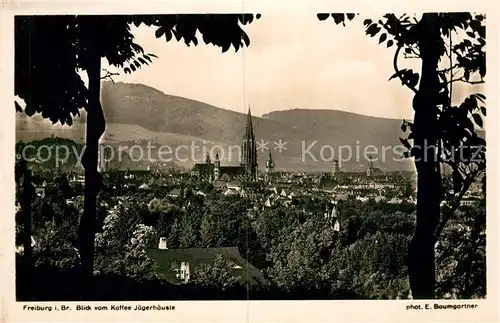 AK / Ansichtskarte Foto_Baumgartner_E._Nr. 367 Freiburg im Breisgau Blick vom Kaffee Jaegerhaeusle Foto_Baumgartner_E._Nr.