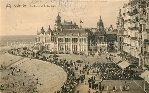 AK / Ansichtskarte Ostende_Flandre La Digue et le Kursaal Ostende_Flandre