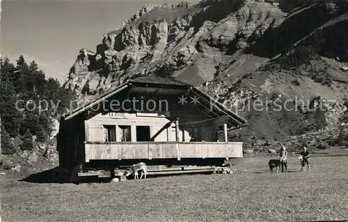 AK / Ansichtskarte Kandersteg_BE Sennerei Ferienheim Jugendherberge Laeger oeschinensee Kandersteg_BE