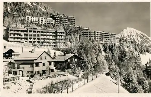 AK / Ansichtskarte Leysin Hotels Mont Blanc Belvedere et la Clinique Manufacture Leysin