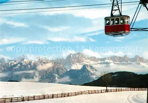 AK / Ansichtskarte Seilbahn Rittner Rosengarten Renon Catinaccio Seilbahn