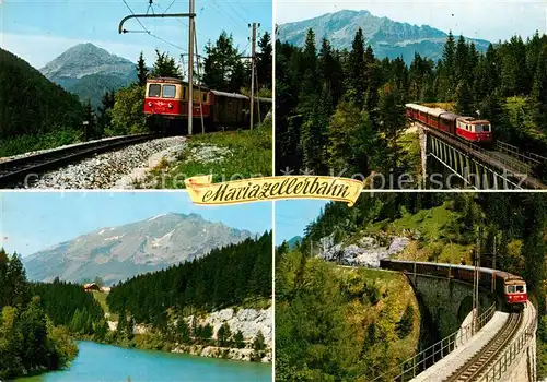 AK / Ansichtskarte Eisenbahn Mariazellerbahn Goesing oetscher Kuhgrabenbruecke Erlaufklause  Eisenbahn