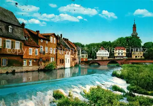 AK / Ansichtskarte Bad_Kreuznach Wehr Bruecke Bad_Kreuznach