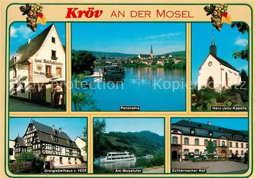 AK / Ansichtskarte Kroev_Mosel Mosel Echternacher Hof Dreigiebelhaus  Kroev_Mosel