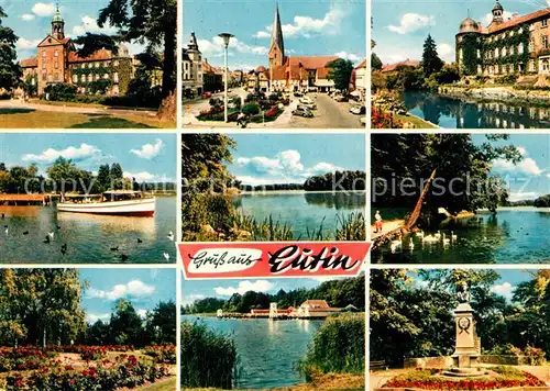 AK / Ansichtskarte Eutin Teilansichten Marktplatz Faehre Park Denkmal Eutin