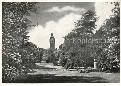 AK / Ansichtskarte Leipzig Partie an der Promenade Turm Leipzig