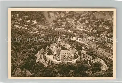 AK / Ansichtskarte Wernigerode_Harz Schloss Fliegeraufnahme Serie Das schoene Deutschland Bild 144 Reichswinterhilfe Lotterie Wernigerode Harz