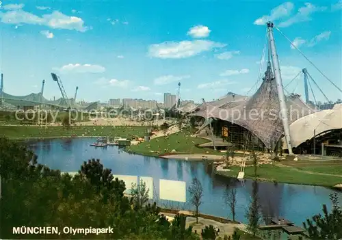 AK / Ansichtskarte Olympia Muenchen Olympiapark Olympiastadion Schwimmhalle Sporthalle  Olympia