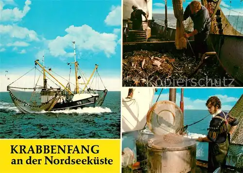 AK / Ansichtskarte Fischerei Krabbenfang Nordseekueste Fischerei