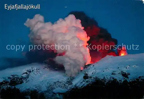 AK / Ansichtskarte Vulkane_Geysire_Vulcans_Geysers Eyjafjallajoekull Island  Vulkane_Geysire