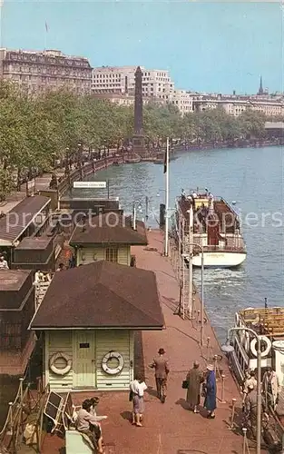 AK / Ansichtskarte London Victoria Embankment River Buses River Thames Obelisk London