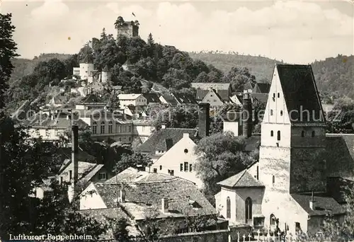 AK / Ansichtskarte Pappenheim_Mittelfranken Stadtansicht mit Kirche und Burg Luftkurort Pappenheim Mittelfranken