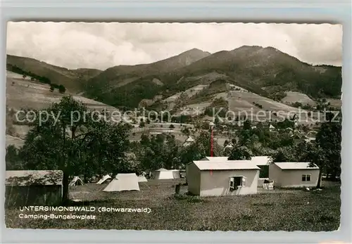 AK / Ansichtskarte Untersimonswald Camping Bungalowplatz Untersimonswald