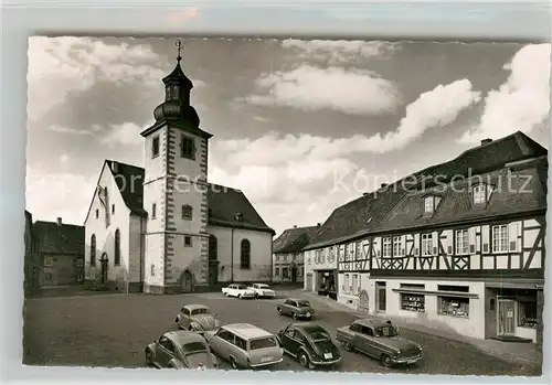 AK / Ansichtskarte Rockenhausen Marktplatz evangelische Kirche Rockenhausen