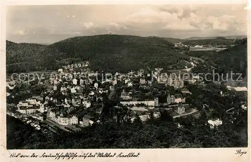 AK / Ansichtskarte Karlsbad_Eger Blick von der Freundschaftshoehe  Karlsbad_Eger