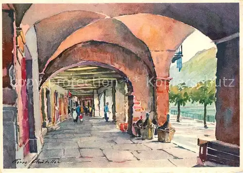 AK / Ansichtskarte Morcote_Lago_di_Lugano Les Arcades Morcote_Lago_di_Lugano