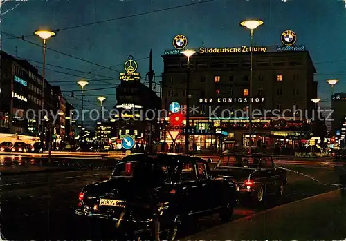 AK / Ansichtskarte Muenchen Karlsplatz Nachtaufnahme Muenchen