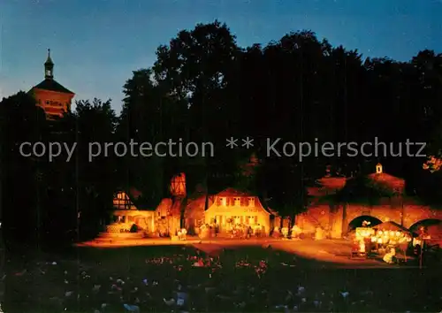 AK / Ansichtskarte Augsburg Freilichtbuehne und Rotes Tor Nachtaufnahme Augsburg