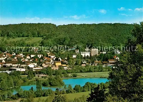 AK / Ansichtskarte Bad_Koenig_Odenwald Teilansicht mit See Bad_Koenig_Odenwald