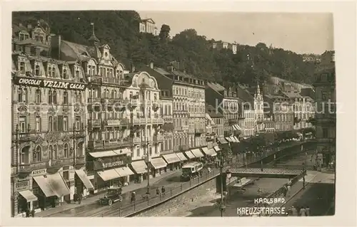 AK / Ansichtskarte Karlsbad_Eger Kreuzstrasse  Karlsbad_Eger