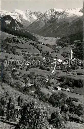 AK / Ansichtskarte Saas_Praettigau mit Silvrettagruppe Saas Praettigau