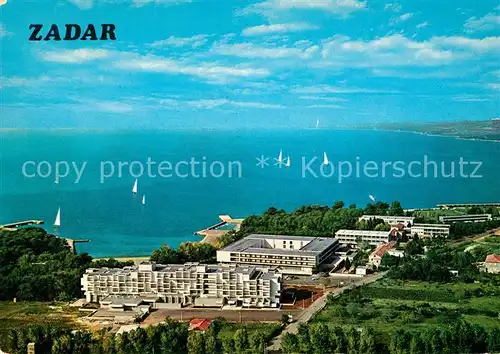 AK / Ansichtskarte Zadar_Zadra_Zara Hotel Borik Meerblick Fliegeraufnahme Zadar_Zadra_Zara