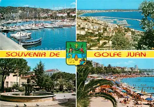 AK / Ansichtskarte Golfe Juan Port Fontaine Plage Panorama Cote d Azur Golfe Juan