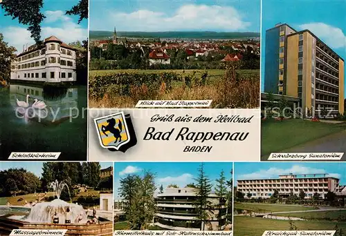 AK / Ansichtskarte Bad_Rappenau Schlosskurklinik Massagebrunnen Schwaerzberg Sanatorium Bad_Rappenau