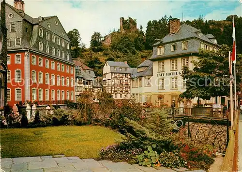 AK / Ansichtskarte Monschau Rotes Haus Burgruine Haller Monschau