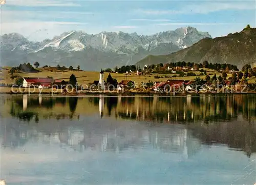 AK / Ansichtskarte Froschhausen_Staffelsee Riegsee Wetterstein Panorama Froschhausen_Staffelsee