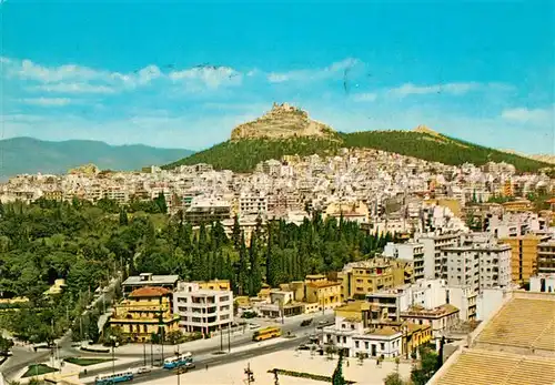 AK / Ansichtskarte Athenes_Athen Blick vom Stadion auf den Lykabette Athenes Athen