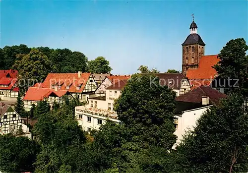 AK / Ansichtskarte Tecklenburg Kirchenpartie Fachwerk Tecklenburg