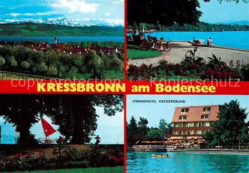 AK / Ansichtskarte Kressbronn_Bodensee Strandhotel Kretzergrund Kressbronn Bodensee