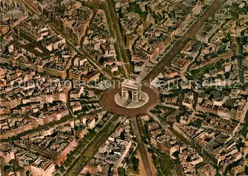 AK / Ansichtskarte Paris Place de l Etoile Arc de Triomphe vue aerienne Paris