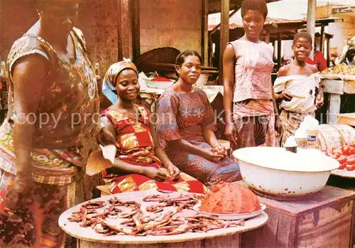 AK / Ansichtskarte Ghana Market scene Ghana