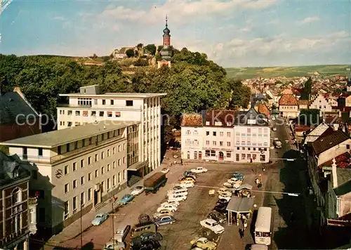 AK / Ansichtskarte Bad_Kreuznach Blick auf Kornmarkt und Kauzenburg Bad_Kreuznach