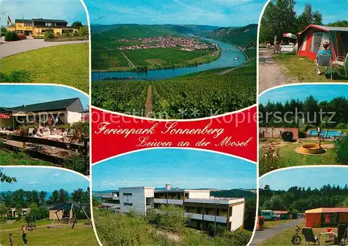 AK / Ansichtskarte Leiwen_Mosel Fliegeraufnahme Ferienpark Sonnenberg Leiwen Mosel