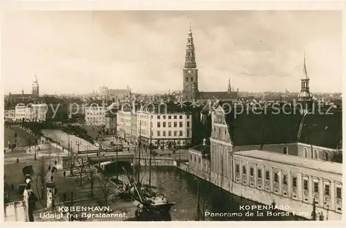 AK / Ansichtskarte Kobenhavn Panorama Borsa Kobenhavn